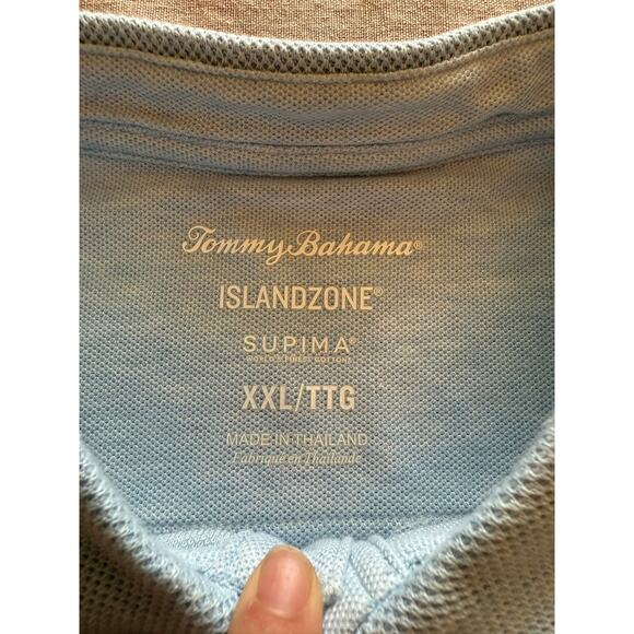 Tommy Bahama Light Blue Polo Islandzone Supima Men's XXL - Picture 6 of 8